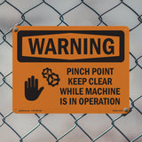 Pinch Point Keep Clear While With Symbol