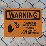 Pinch Point Lever Under Tension With Symbol