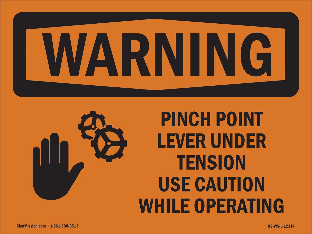 Pinch Point Lever Under Tension With Symbol