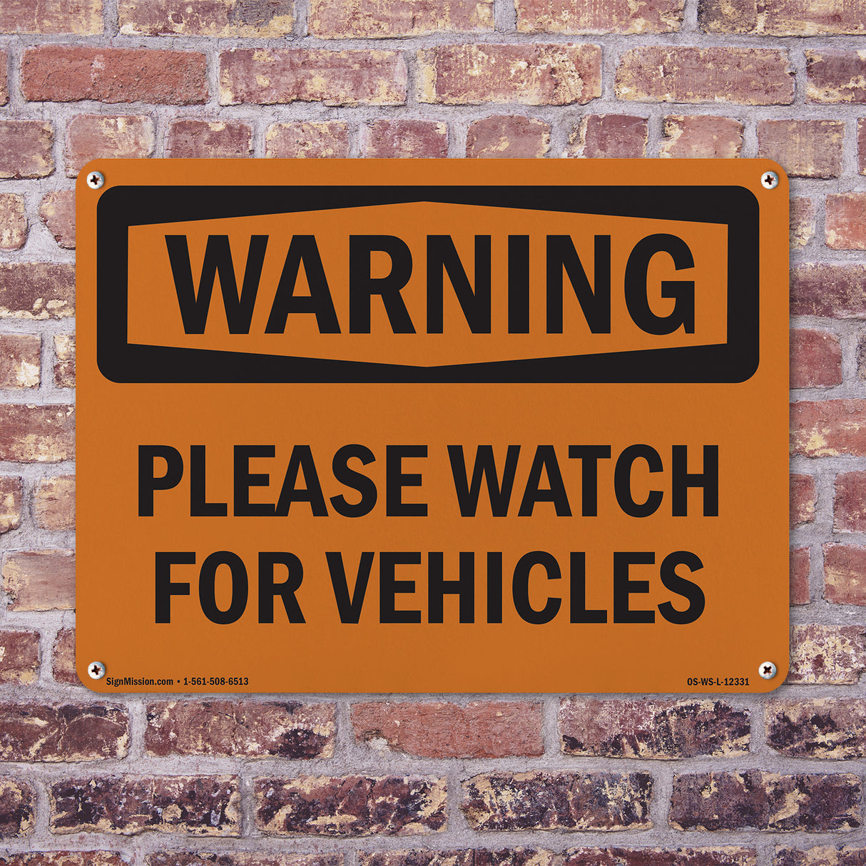 Please Watch For Vehicles