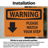 Please Watch Your Step [Down Arrow] With Symbol