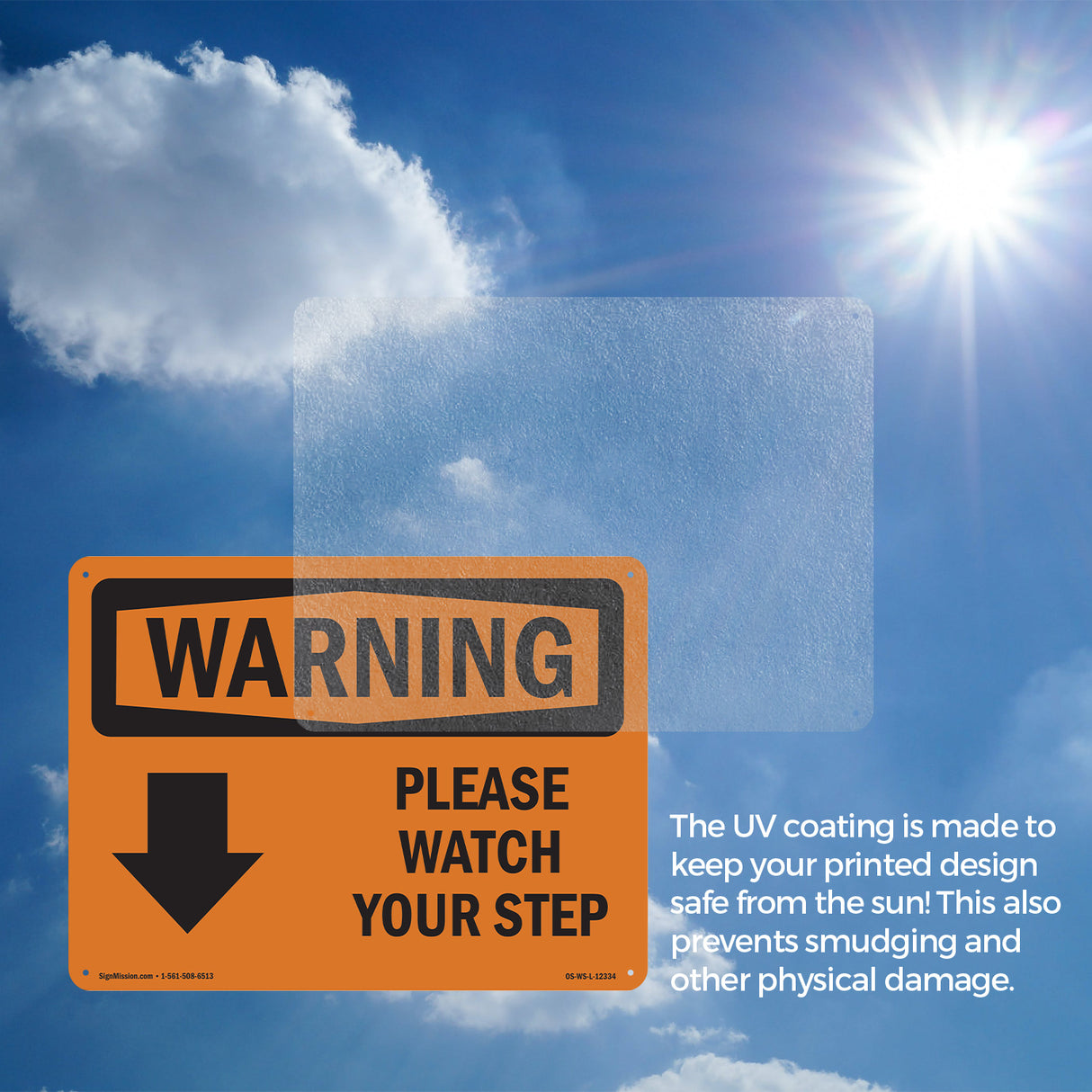 Please Watch Your Step [Down Arrow] With Symbol