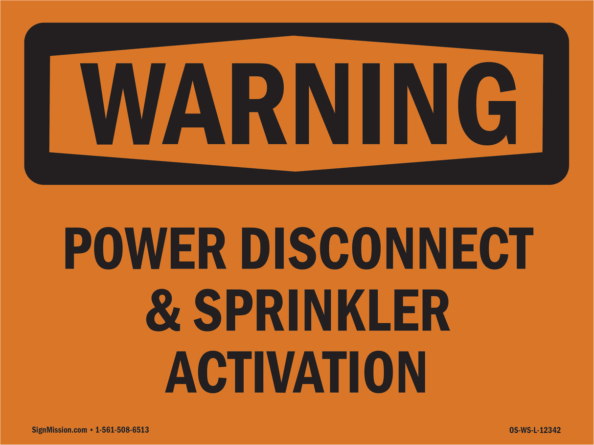 Power Disconnect And Sprinkler Activation