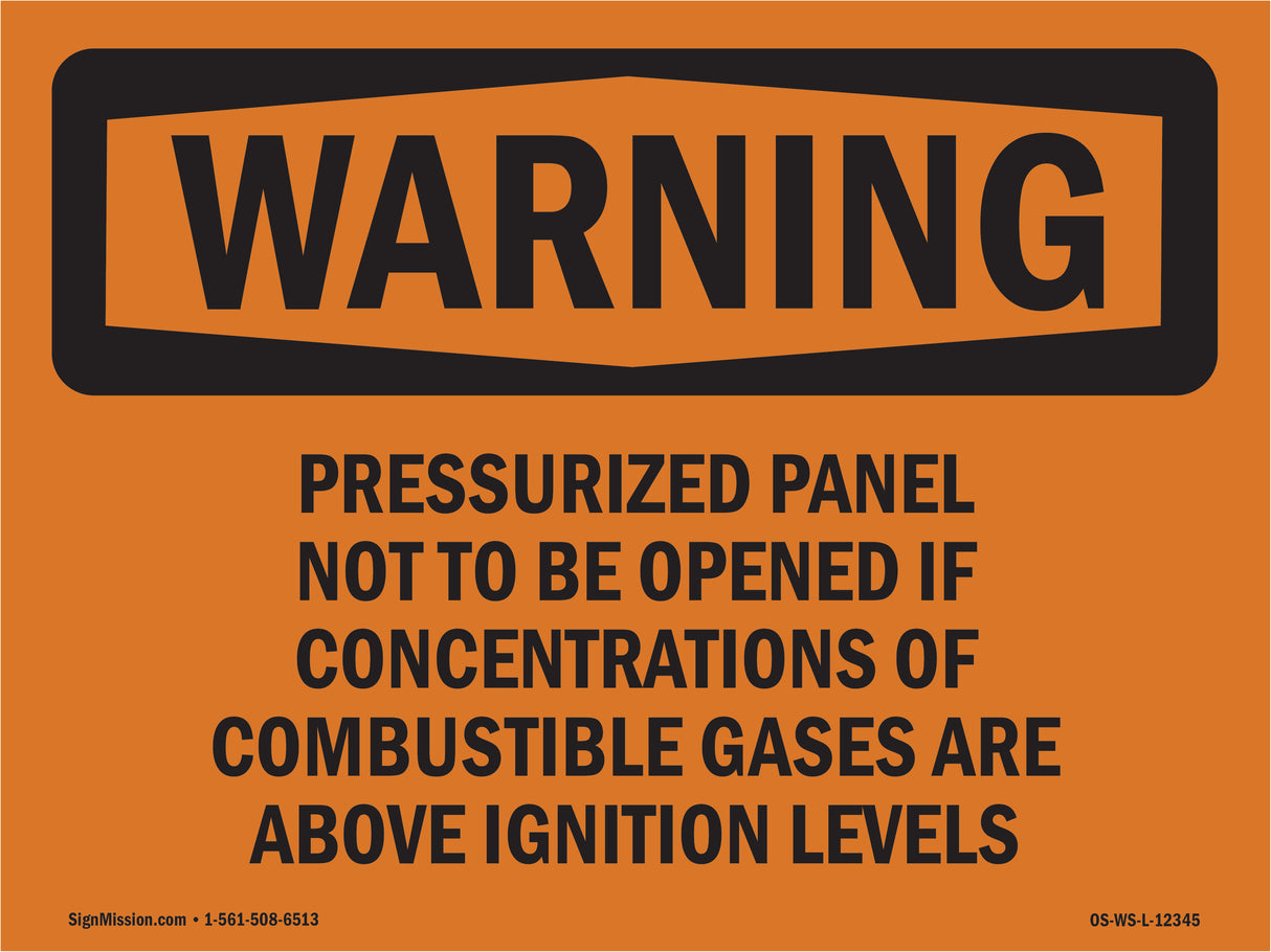 Pressurized Panel Not To Be Opened