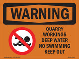Quarry Workings Deep Water No With Symbol