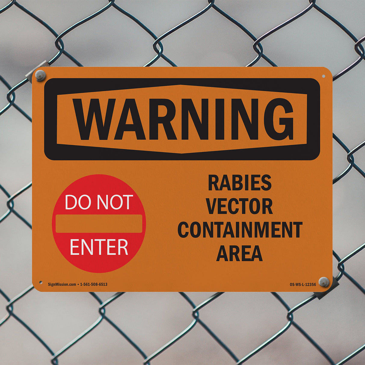 Rabies Vector Containment Area With Symbol