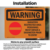 Radiation Restricted Area Personnel With Symbol