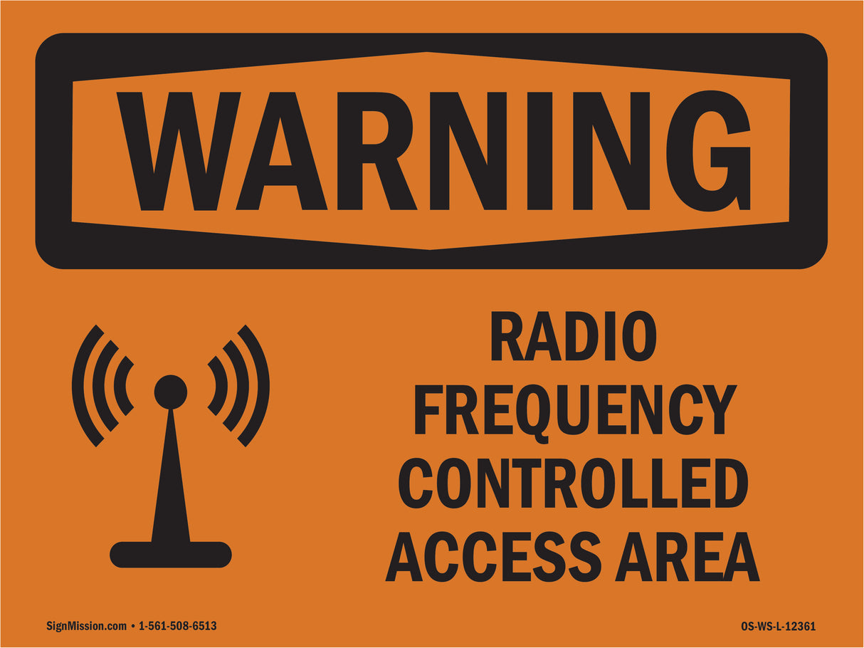 Radio Frequency Controlled Access Area With Symbol