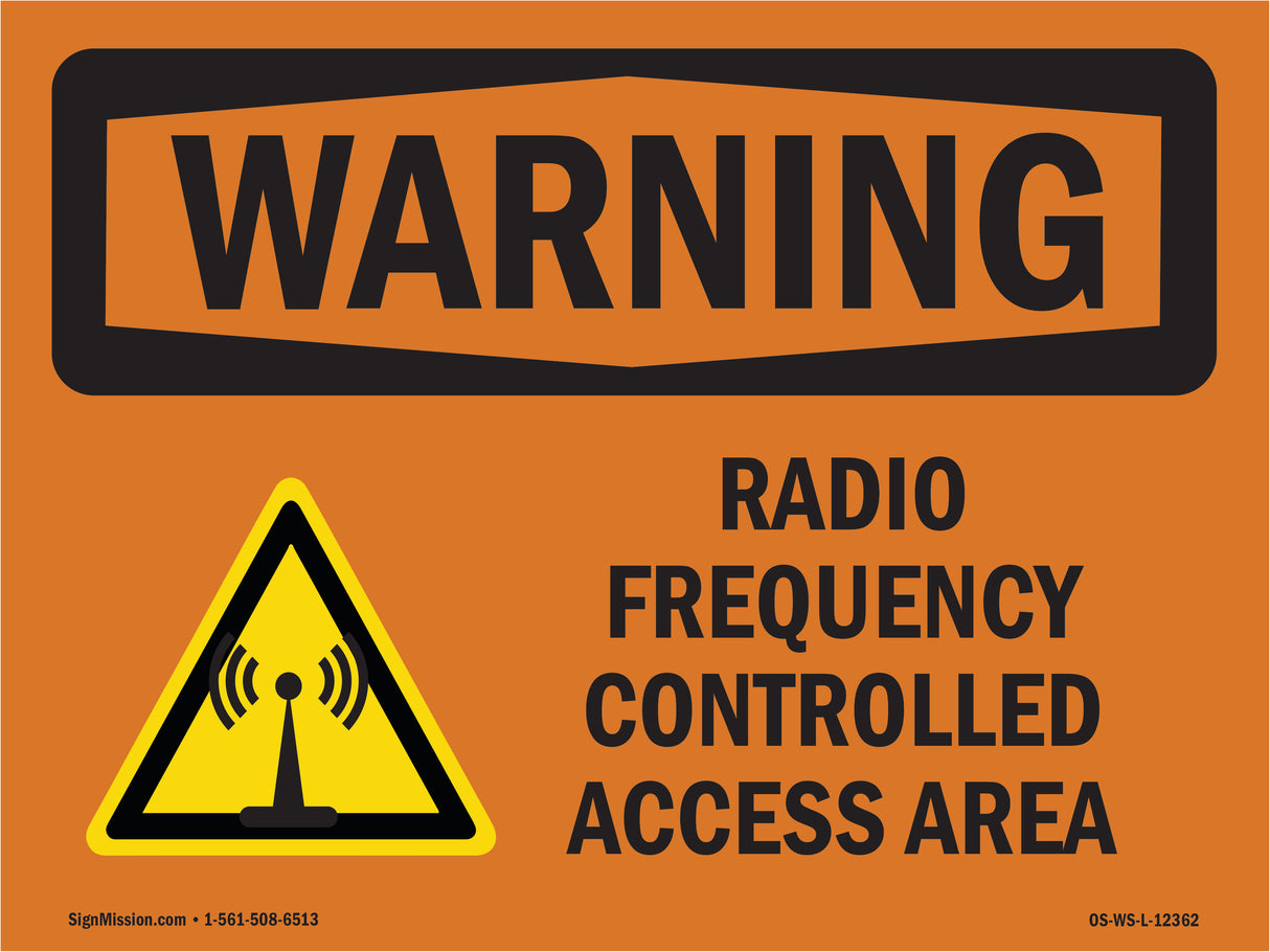 Radio Frequency Controlled Access Area With Symbol