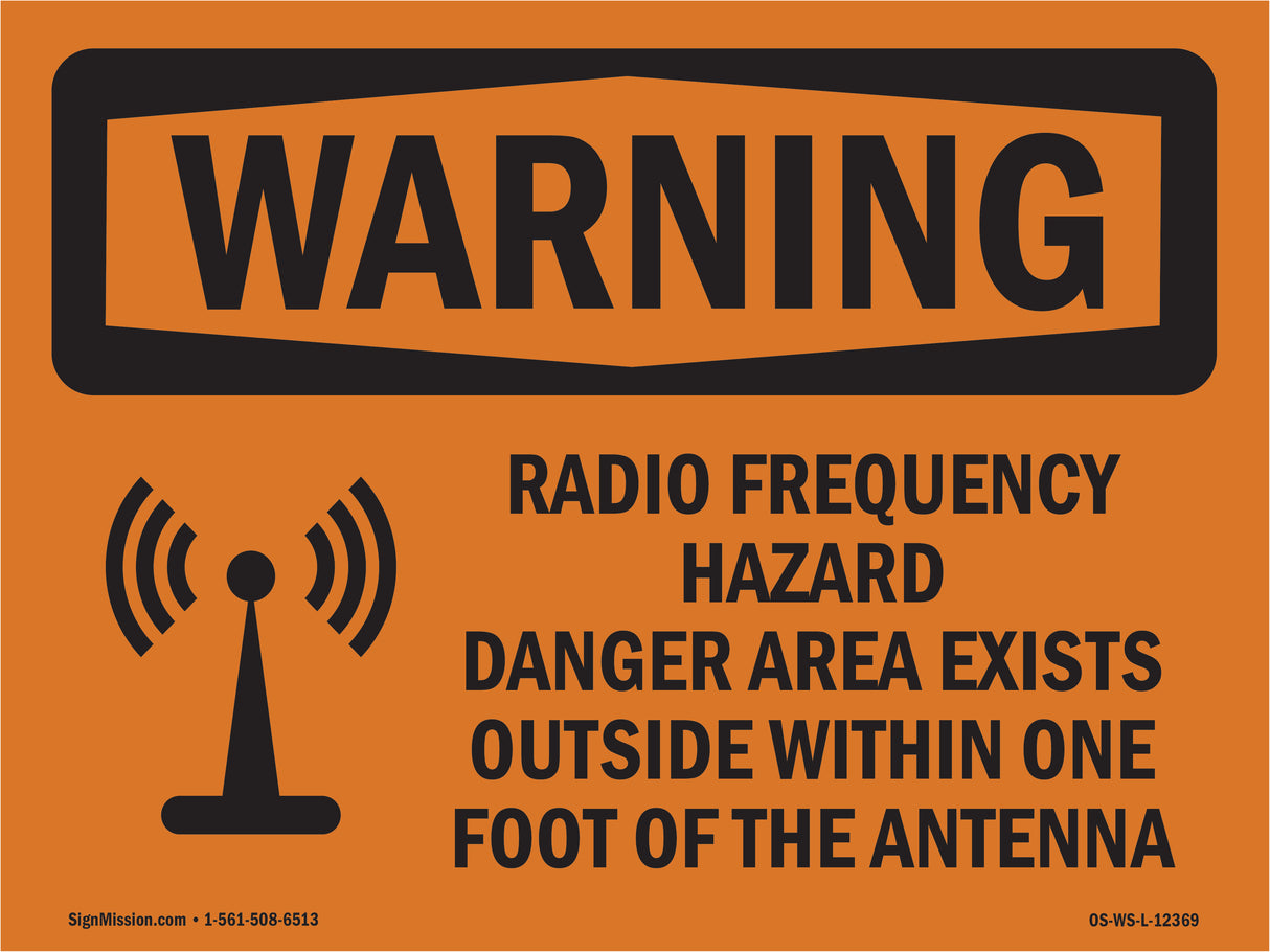 Radio Frequency Hazard Danger With Symbol