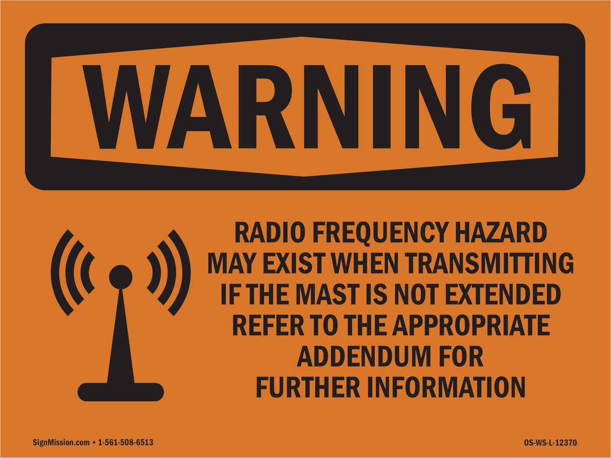 Radio Frequency Hazard May Exist With Symbol