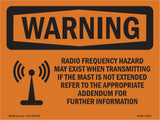 Radio Frequency Hazard May Exist With Symbol