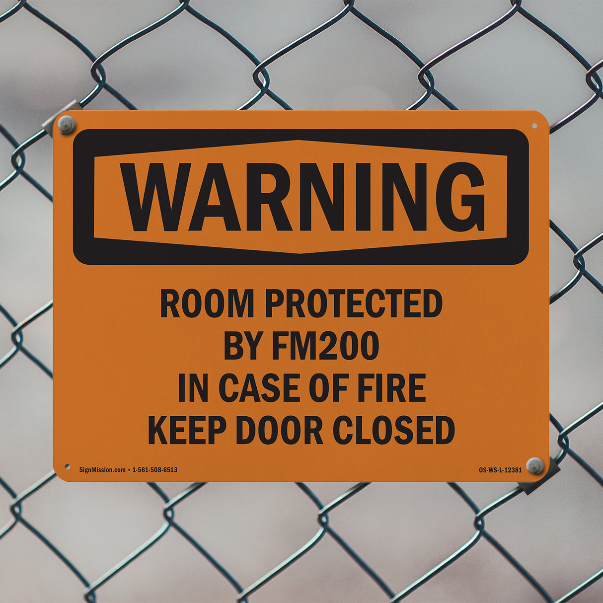 Room Protected By Fm200 In Case Of Fire