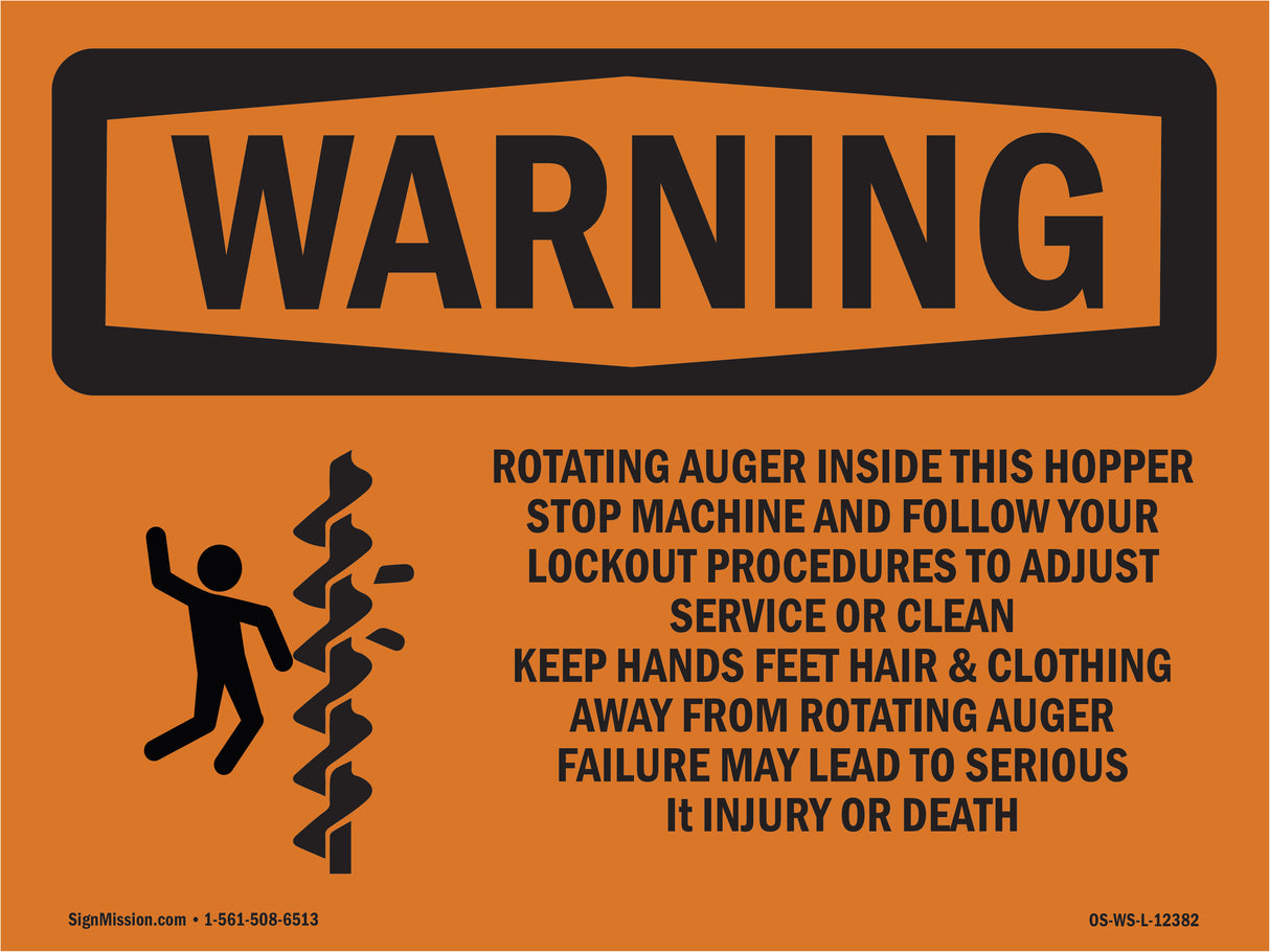 Rotating Auger Inside This Hopper With Symbol