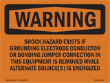 Shock Hazard Exists If Grounding Electrode