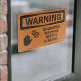 Shutdown Machine Before Cleaning With Symbol