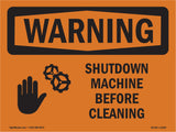 Shutdown Machine Before Cleaning With Symbol