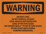 Solvent Level Do Not Overfill