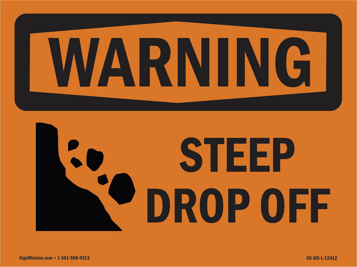 Steep Drop Off With Symbol
