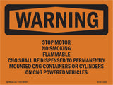 Stop Motor No Smoking Flammable