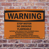 Stop Motor No Smoking Flammable Gas Natural