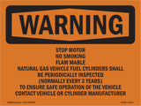 Stop Motor No Smoking Flammable Gas Natural