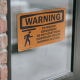 To Prevent Entrapment Do Not With Symbol