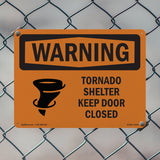 Tornado Shelter Keep Door Closed With Symbol