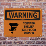 Tornado Shelter Keep Door Closed With Symbol