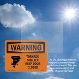 Tornado Shelter Keep Door Closed With Symbol