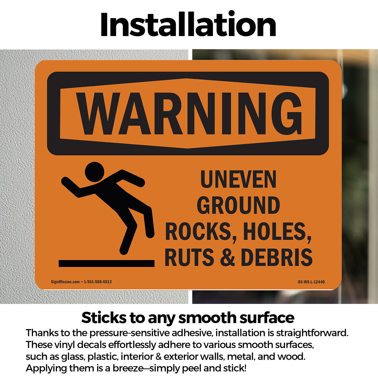 Uneven Ground Rocks, Holes, With Symbol
