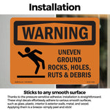 Uneven Ground Rocks, Holes, With Symbol