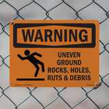 Uneven Ground Rocks, Holes, With Symbol
