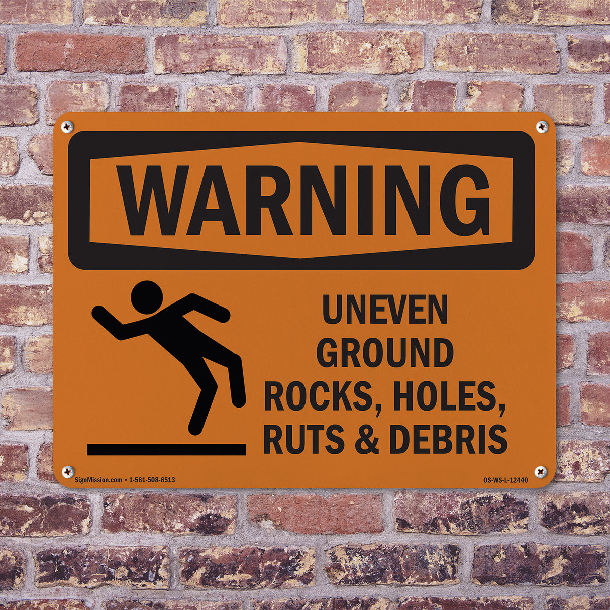 Uneven Ground Rocks, Holes, With Symbol