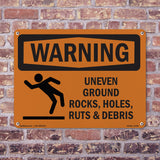Uneven Ground Rocks, Holes, With Symbol