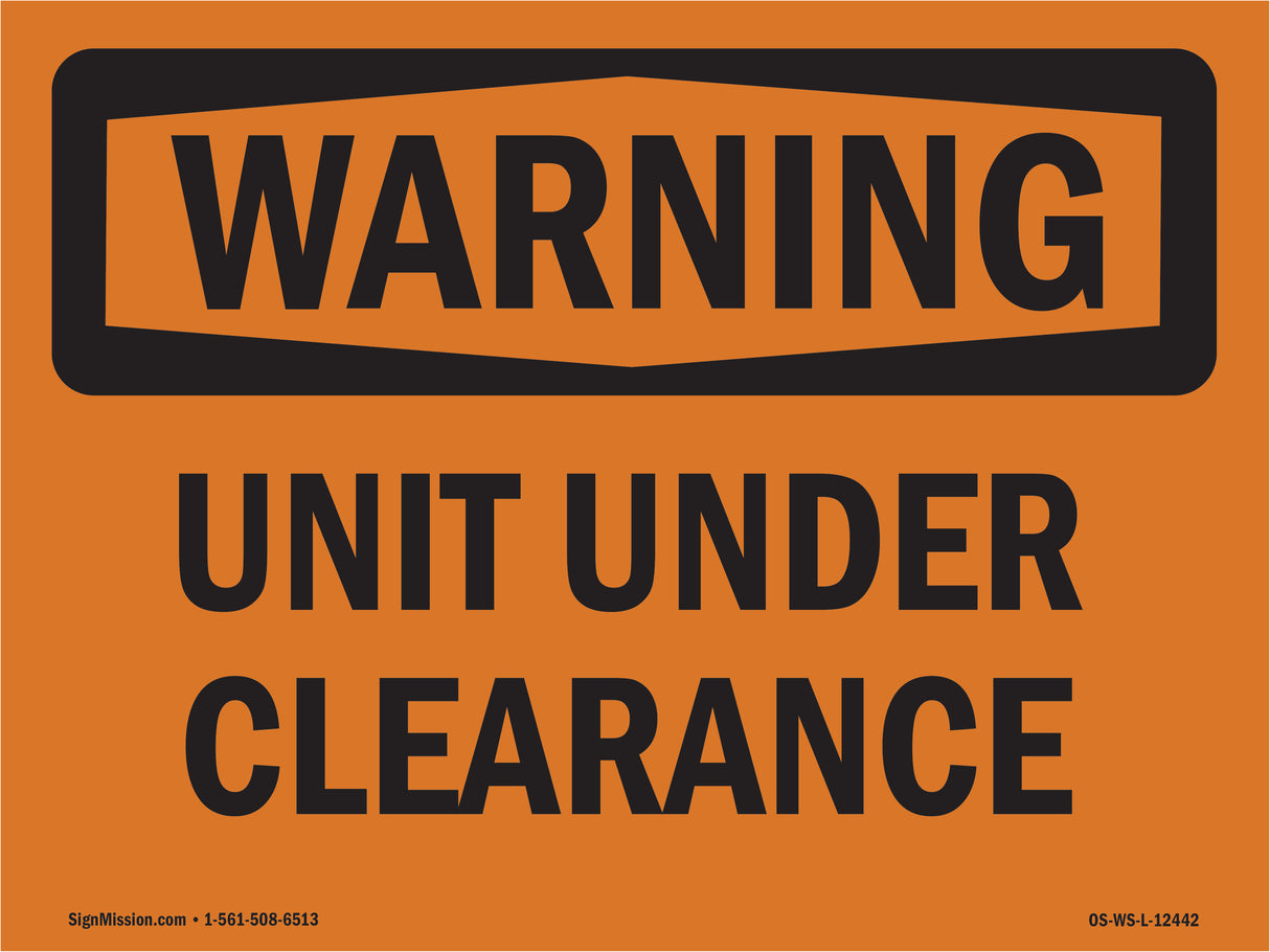 Unit Under Clearance