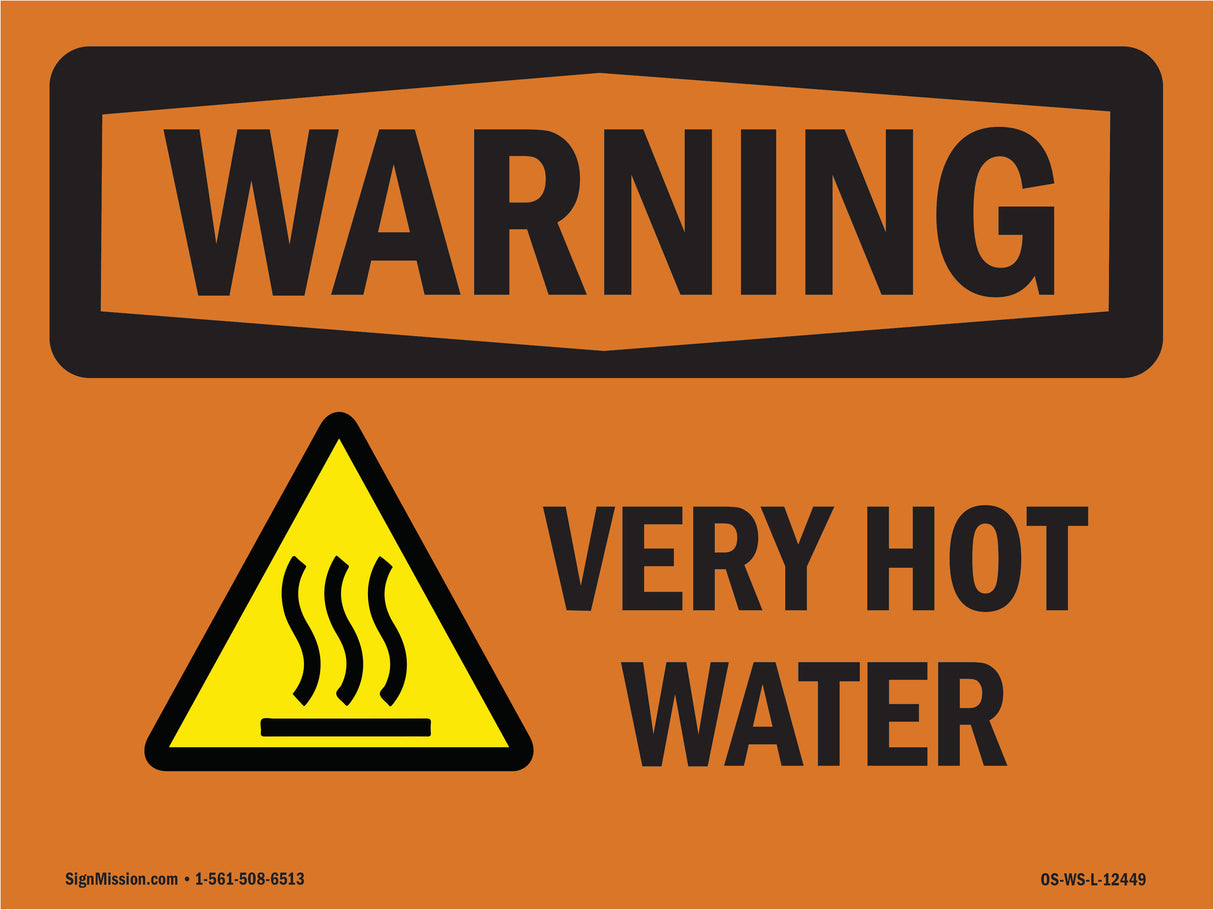 Very Hot Water With Symbol