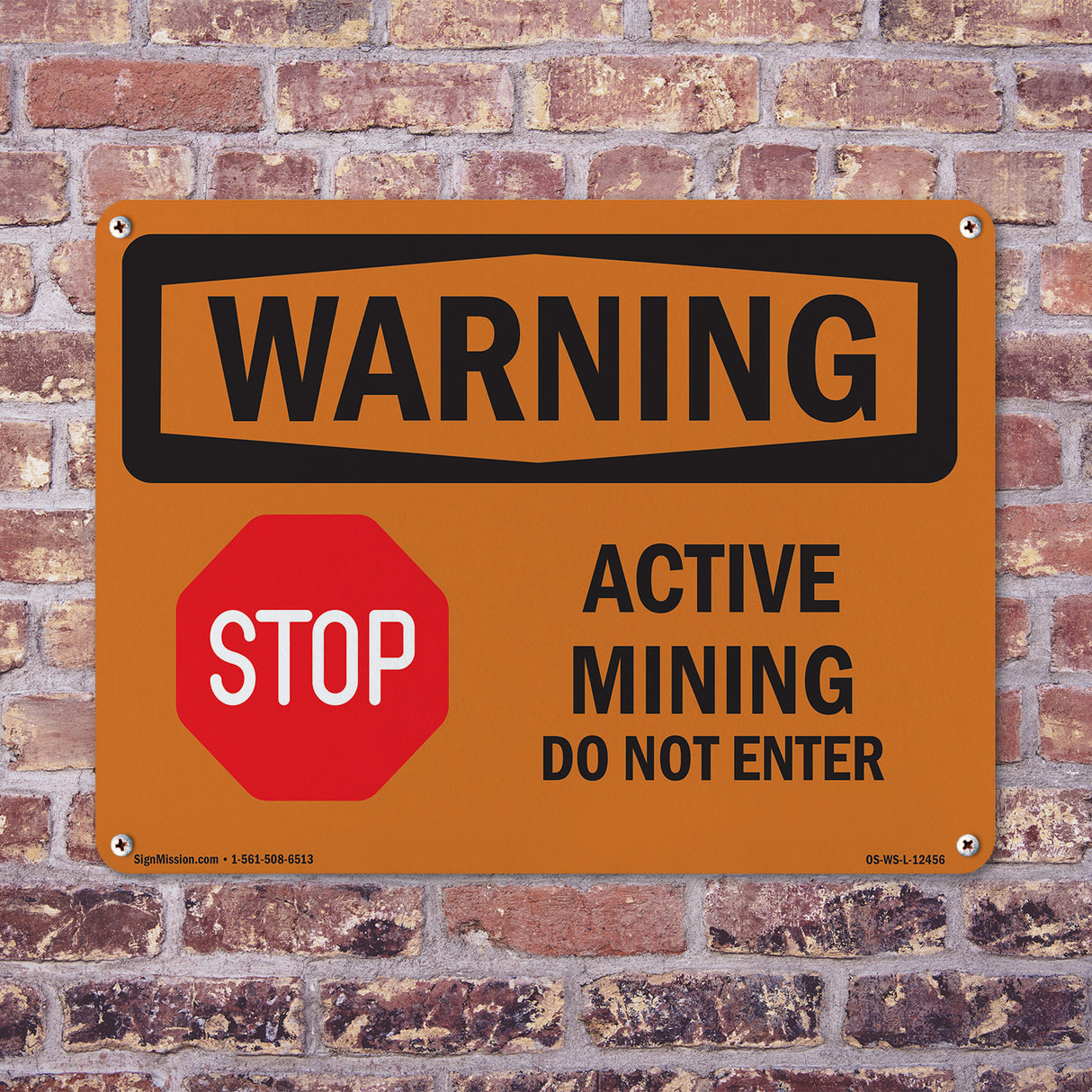 Active Mining Do Not Enter With Symbol