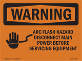 Arc Flash Hazard Disconnect Main Power