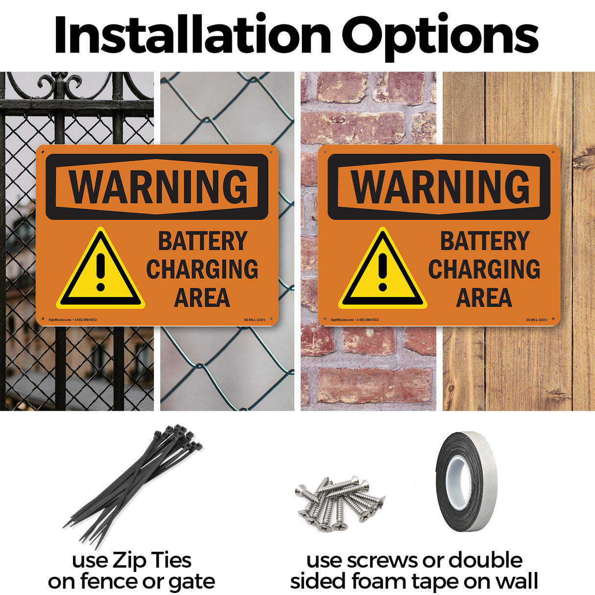 Battery Charging Area Bilingual