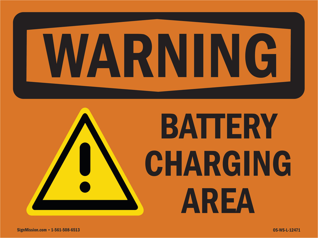 Battery Charging Area Bilingual