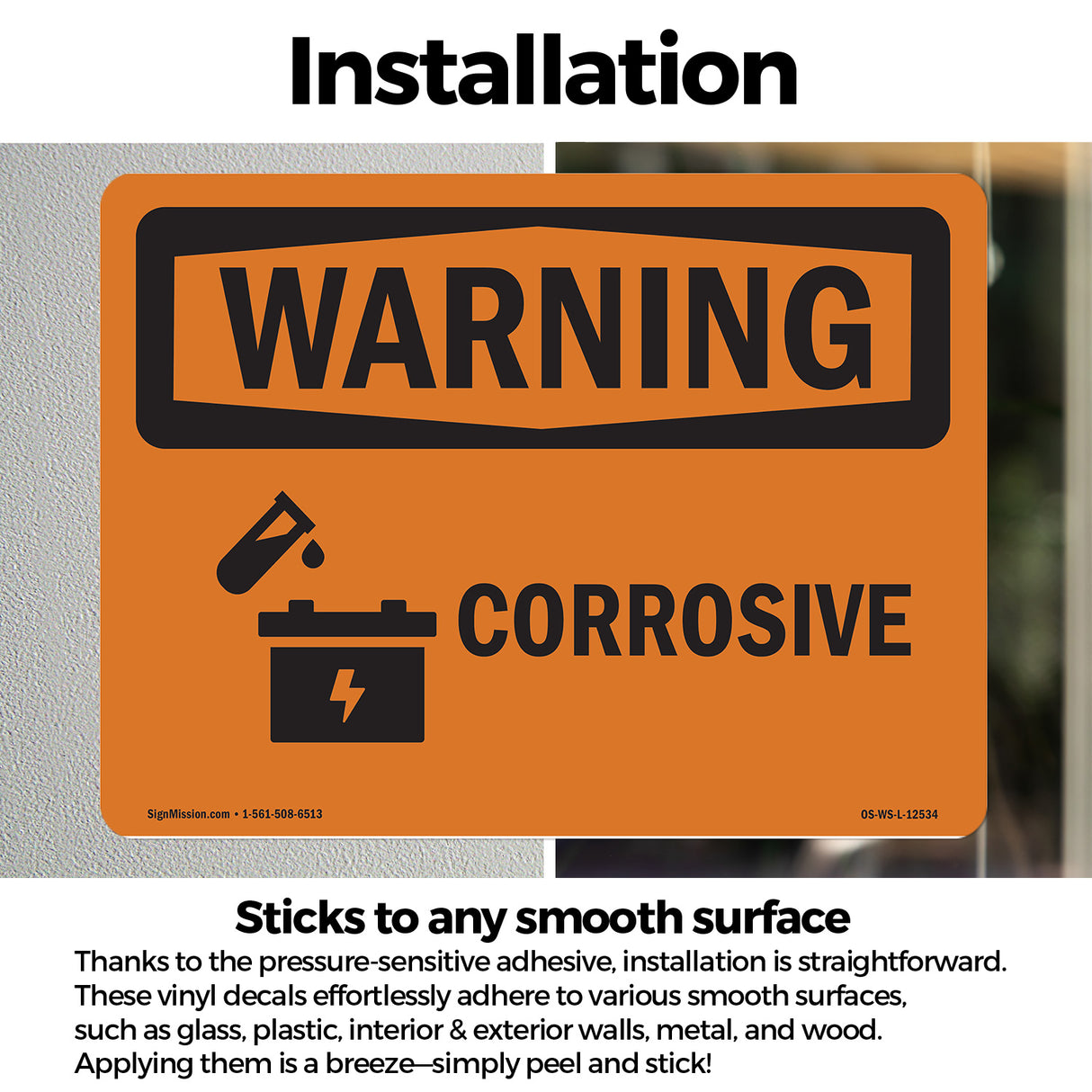 Corrosive - Material Corrosivo Bilingual