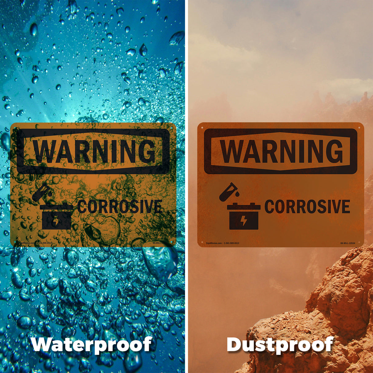 Corrosive - Material Corrosivo Bilingual