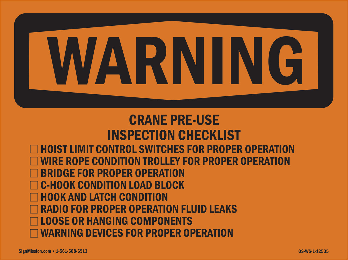 Crane Pre-Use Inspection