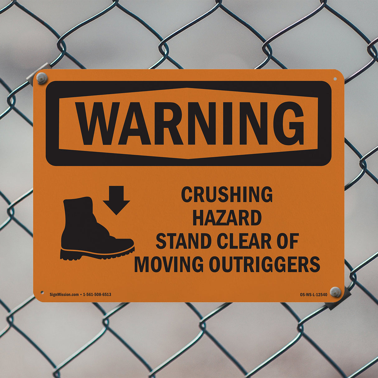 Crushing Hazard Outriggers Stand Clear