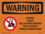 Buried Cable Call Before Digging Bilingual