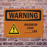 Custom Maximum Load - Lbs