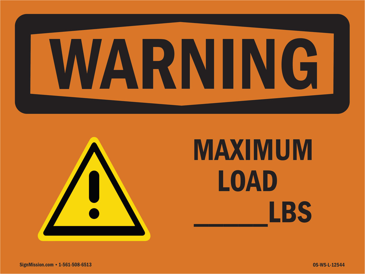 Custom Maximum Load - Lbs
