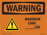 Custom Maximum Load - Lbs