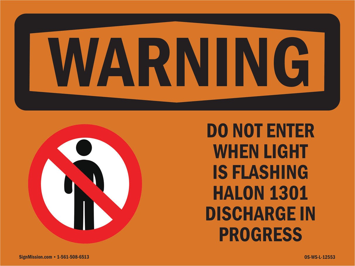 Do Not Enter When Light Bilingual